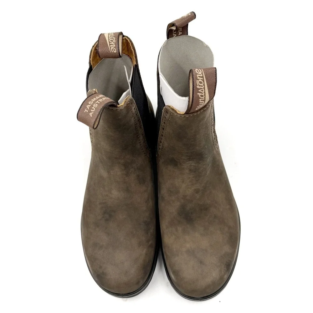 Blundstone 1351 Originals Chelsea Boots Rustic Brown Brogue Women US 8.5